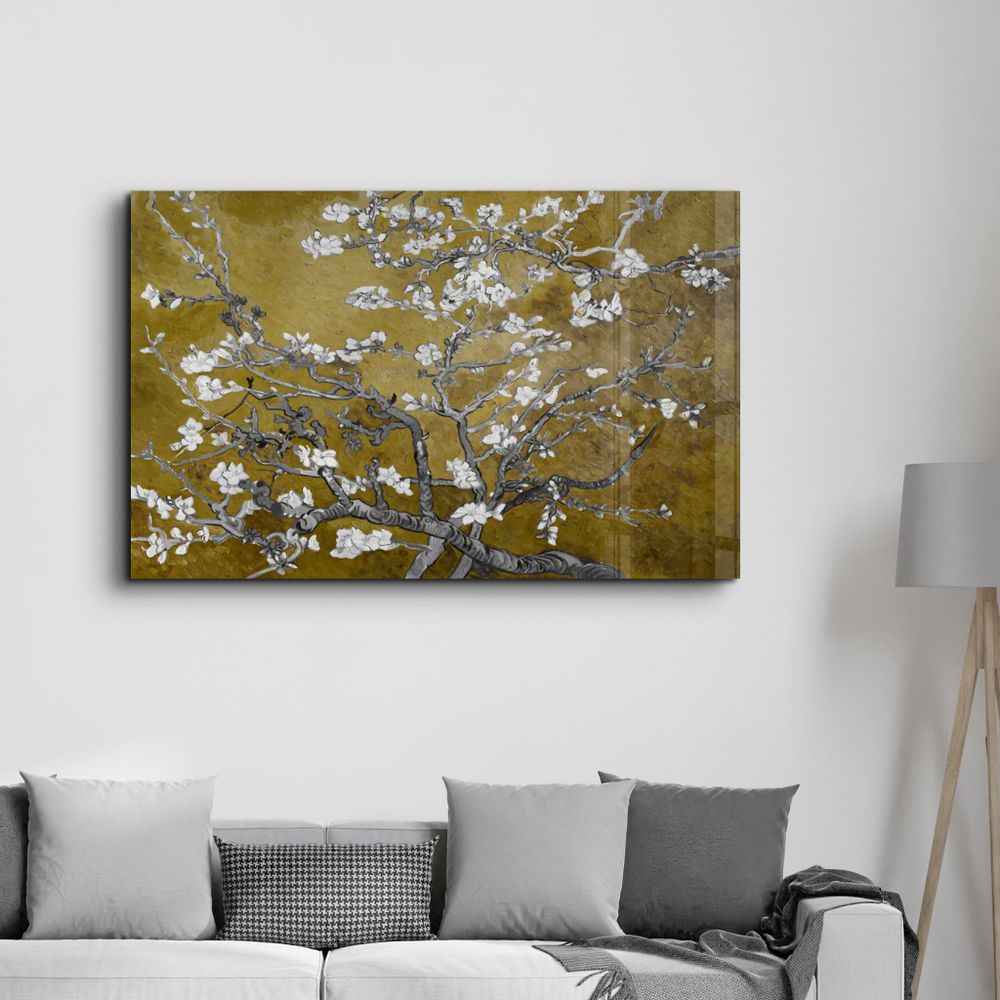 Autres décorations murales - Abstract Flowers V2 1 | Glass Wall Art - ARTDESIGNA