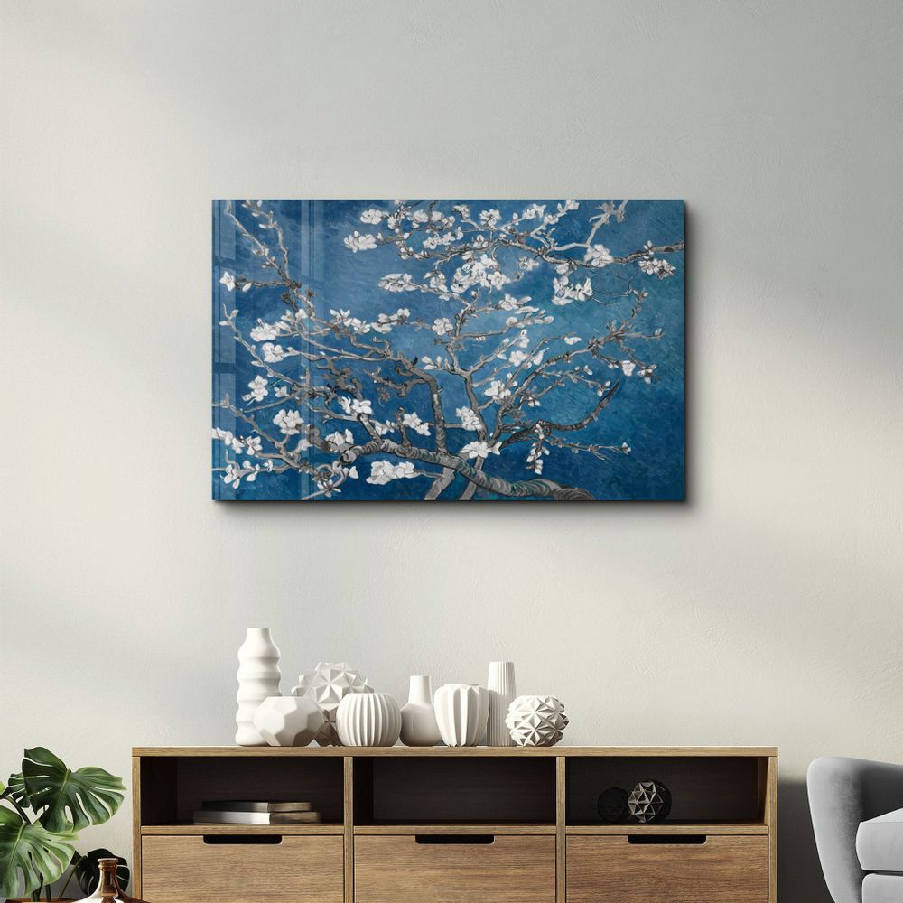 Other wall decoration - Abstract Flowers V3 | Glass Wall Art - ARTDESIGNA