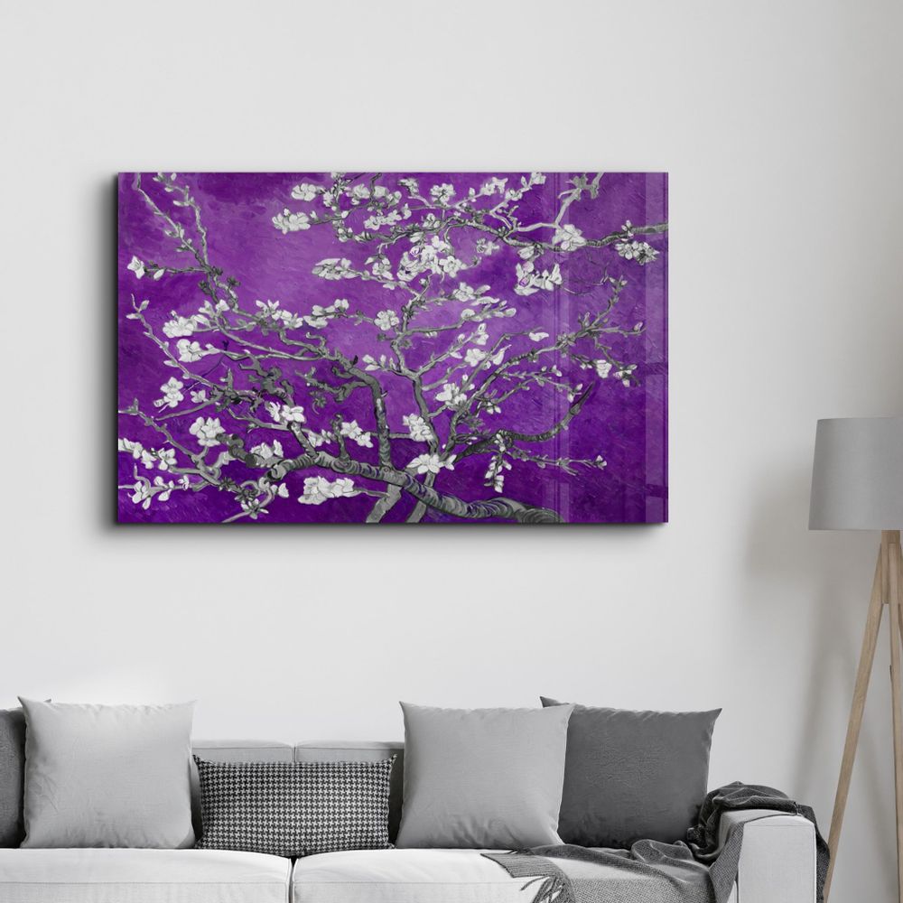 Autres décorations murales - Abstract Flowers V4 | Glass Wall Art - ARTDESIGNA