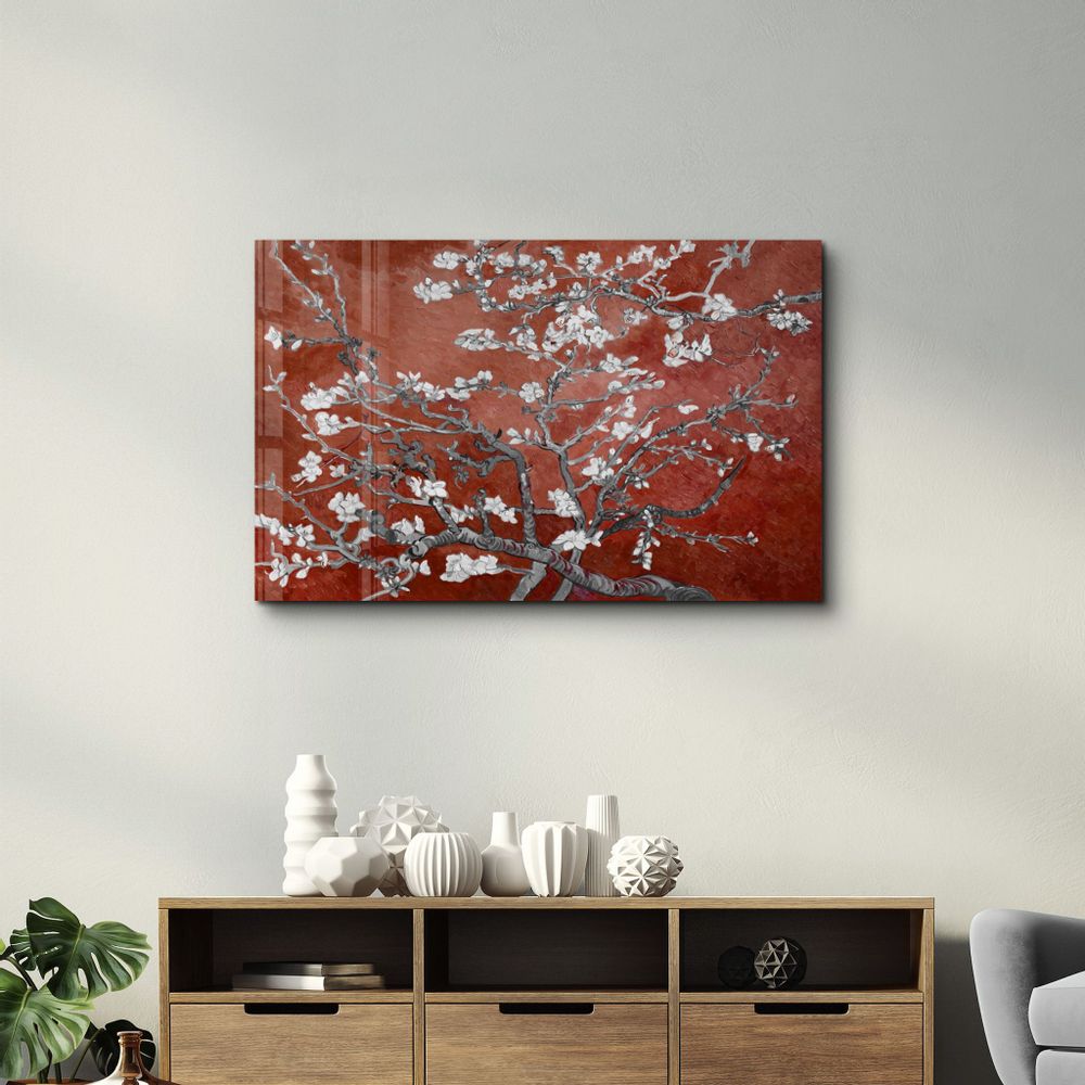 Autres décorations murales - Abstract Flowers V5 | Glass Wall Art - ARTDESIGNA