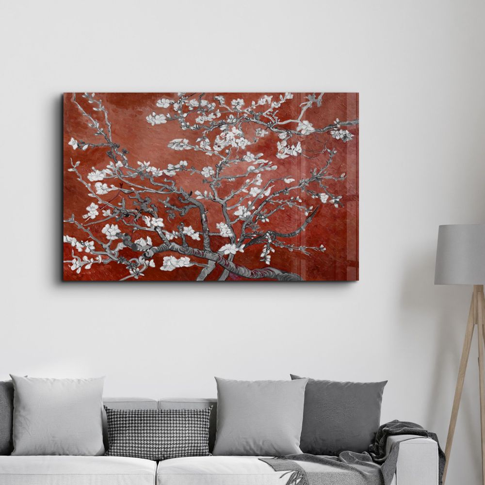 Autres décorations murales - Abstract Flowers V5 | Glass Wall Art - ARTDESIGNA
