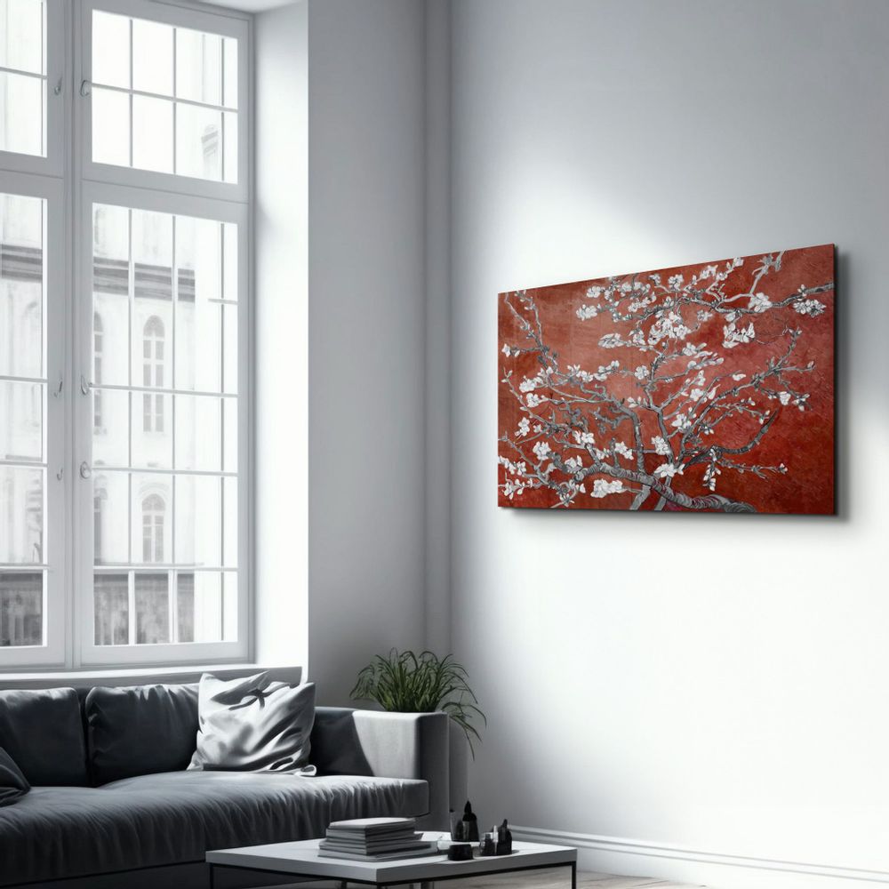 Autres décorations murales - Abstract Flowers V5 | Glass Wall Art - ARTDESIGNA