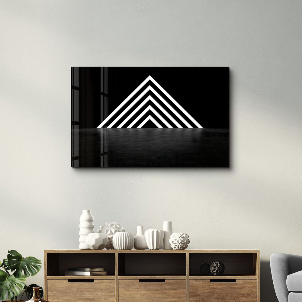 Autres décorations murales - Mystic Triangle Gate | Glass Wall Art - ARTDESIGNA