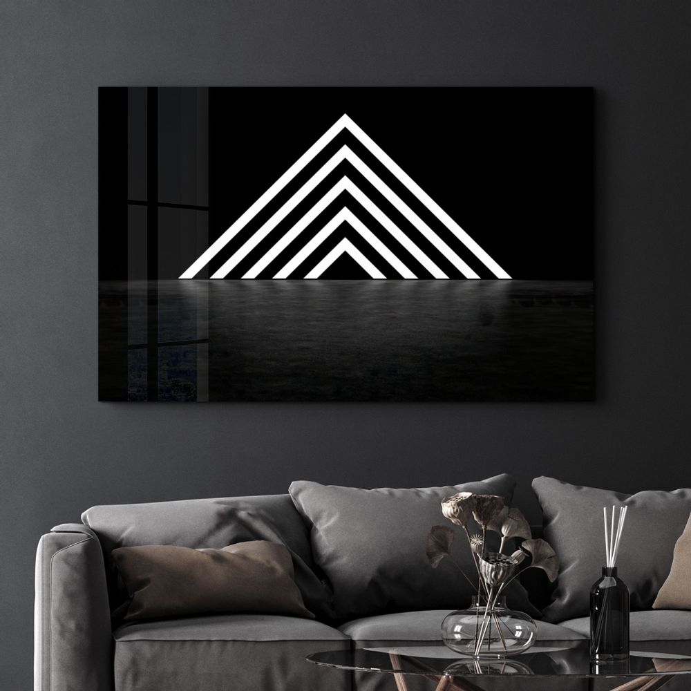 Autres décorations murales - Mystic Triangle Gate | Glass Wall Art - ARTDESIGNA