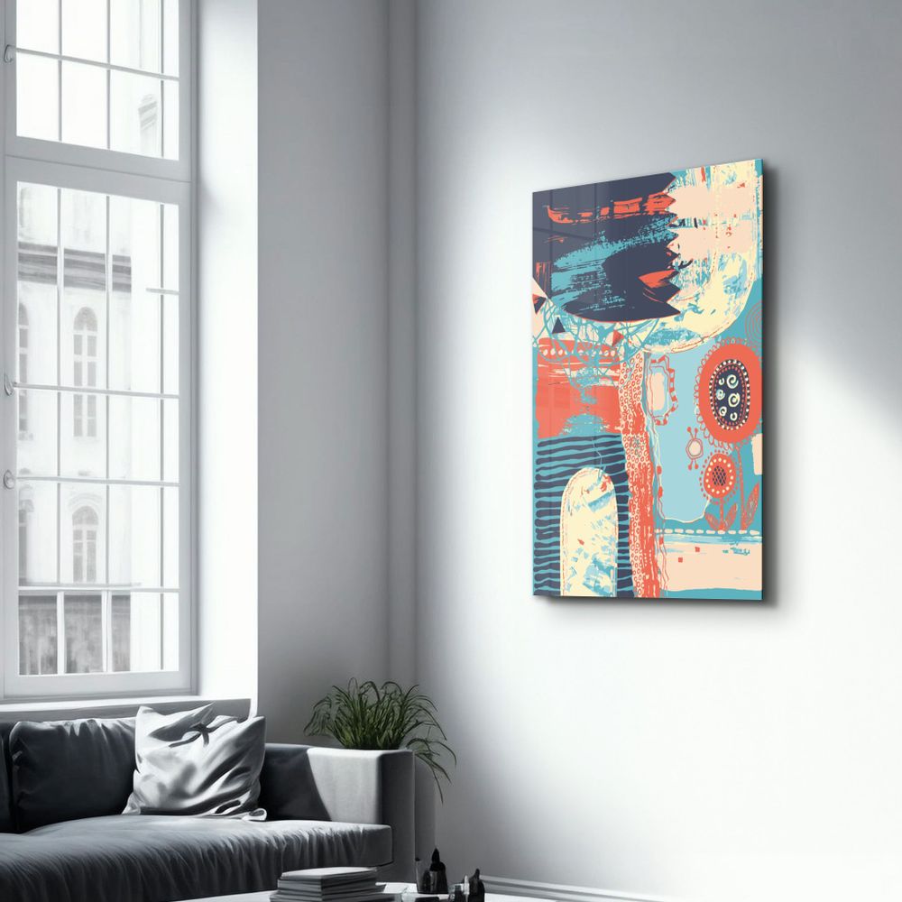Autres décorations murales - Abstract Shapes V3 1 | Glass Wall Art - ARTDESIGNA