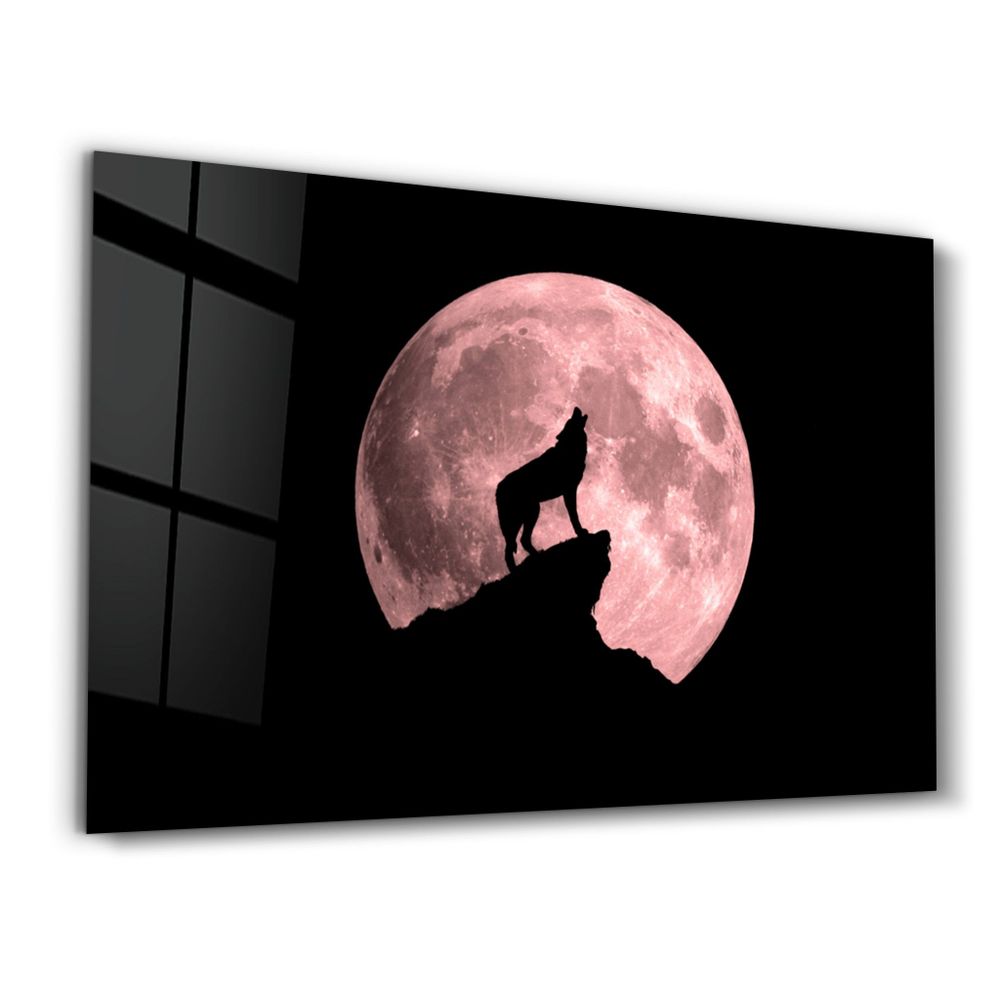 Other wall decoration - Wolf and Moon | Glass Wall Art - ARTDESIGNA