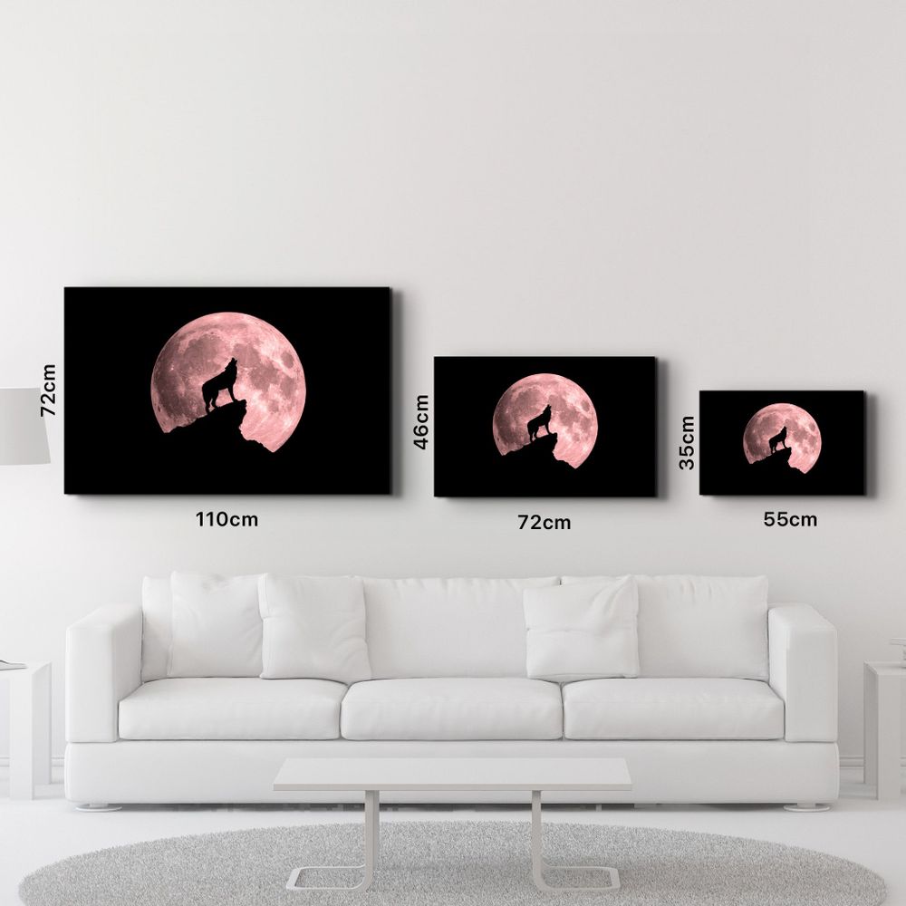 Other wall decoration - Wolf and Moon | Glass Wall Art - ARTDESIGNA