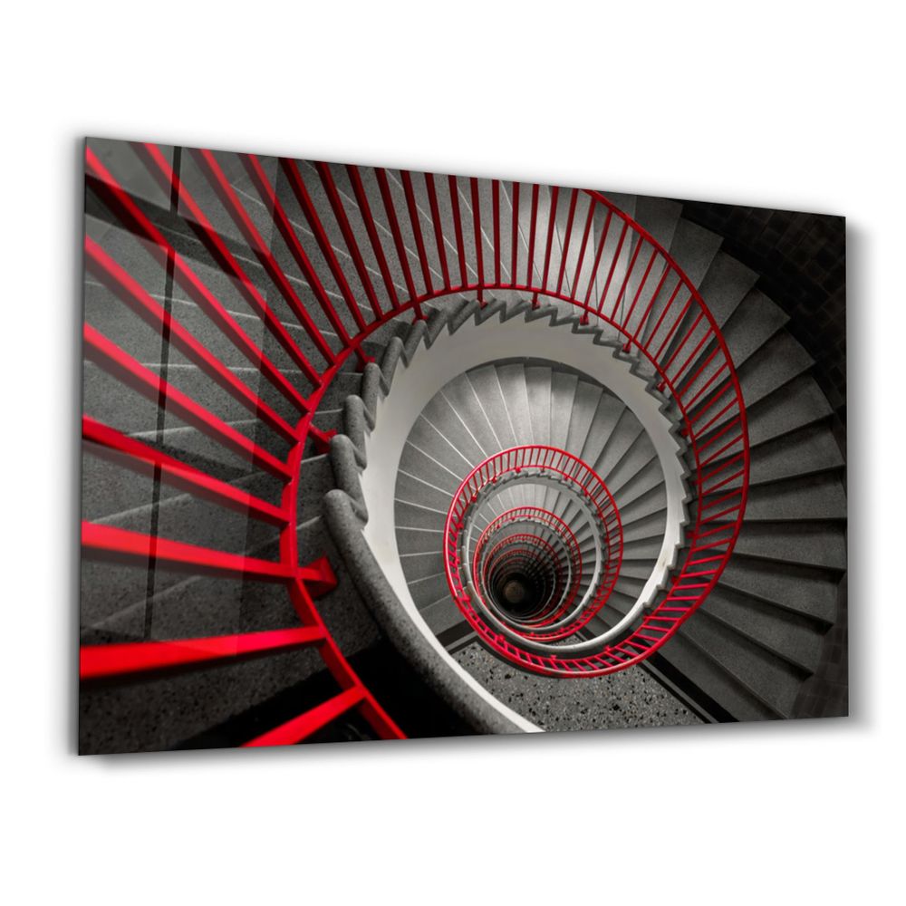 Autres décorations murales - Spiral Stairs | Glass Wall Art - ARTDESIGNA
