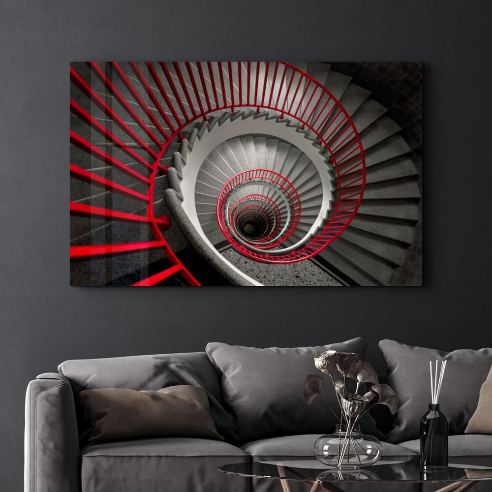Autres décorations murales - Spiral Stairs | Glass Wall Art - ARTDESIGNA