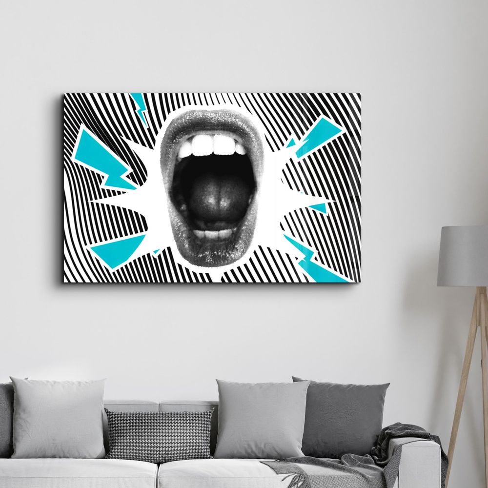 Autres décorations murales - Abstract Scream | Glass Wall Art - ARTDESIGNA