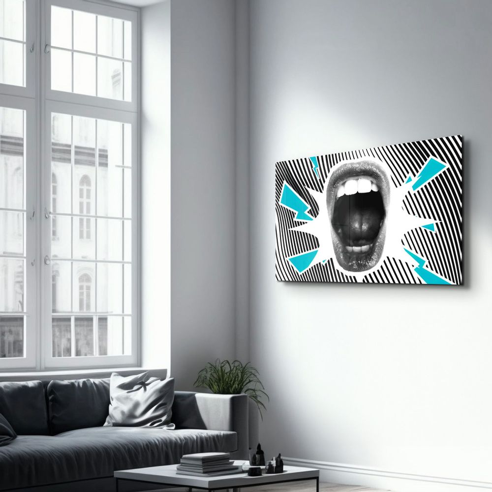 Autres décorations murales - Abstract Scream | Glass Wall Art - ARTDESIGNA