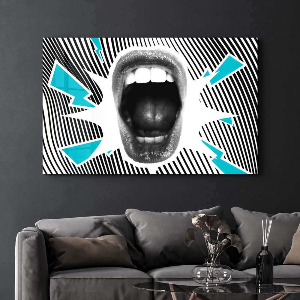 Autres décorations murales - Abstract Scream | Glass Wall Art - ARTDESIGNA