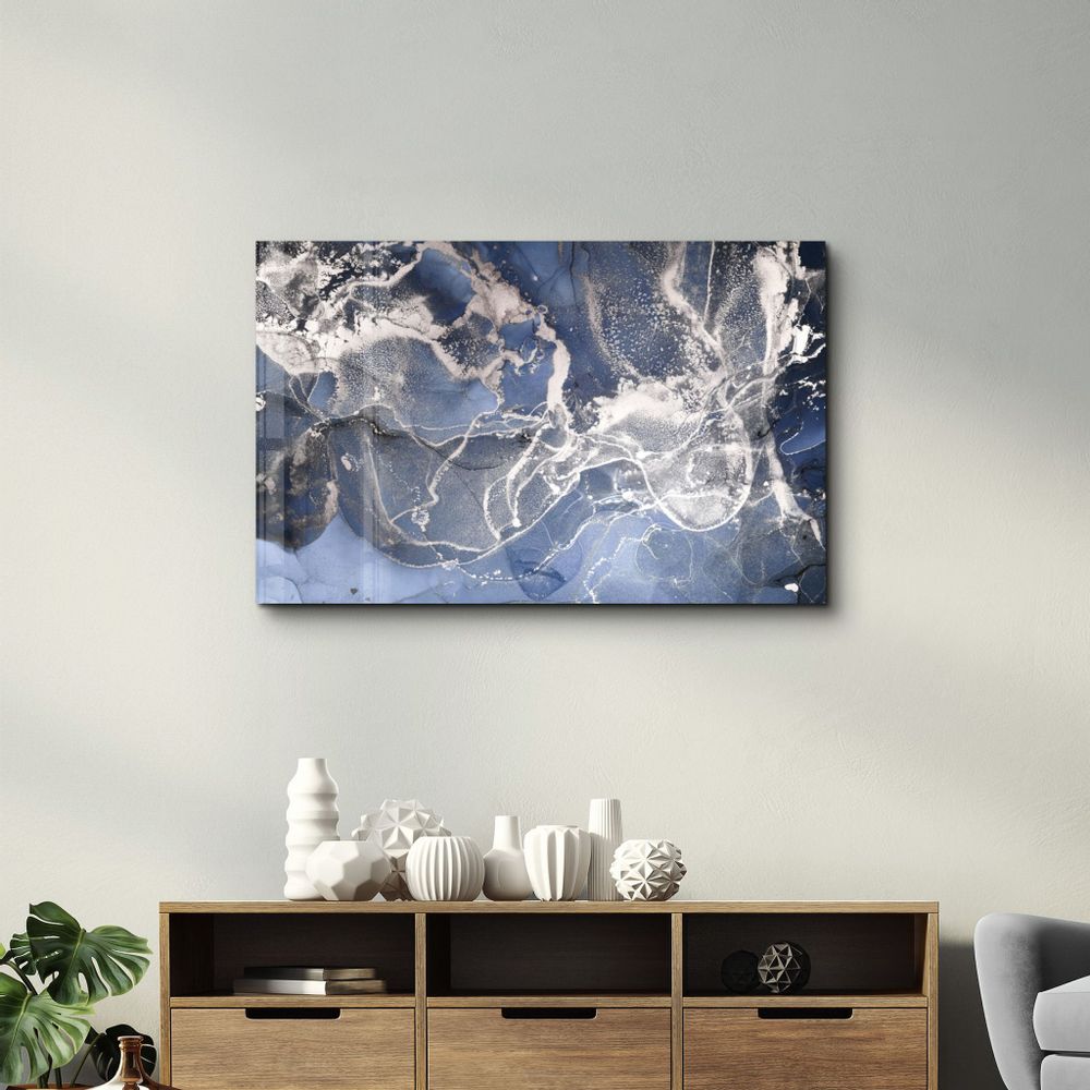Other wall decoration - Marble Wave Pattern | Glass Wall Art - ARTDESIGNA