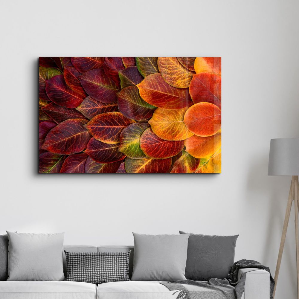 Autres décorations murales - Leaves 2 | Glass Wall Art - ARTDESIGNA
