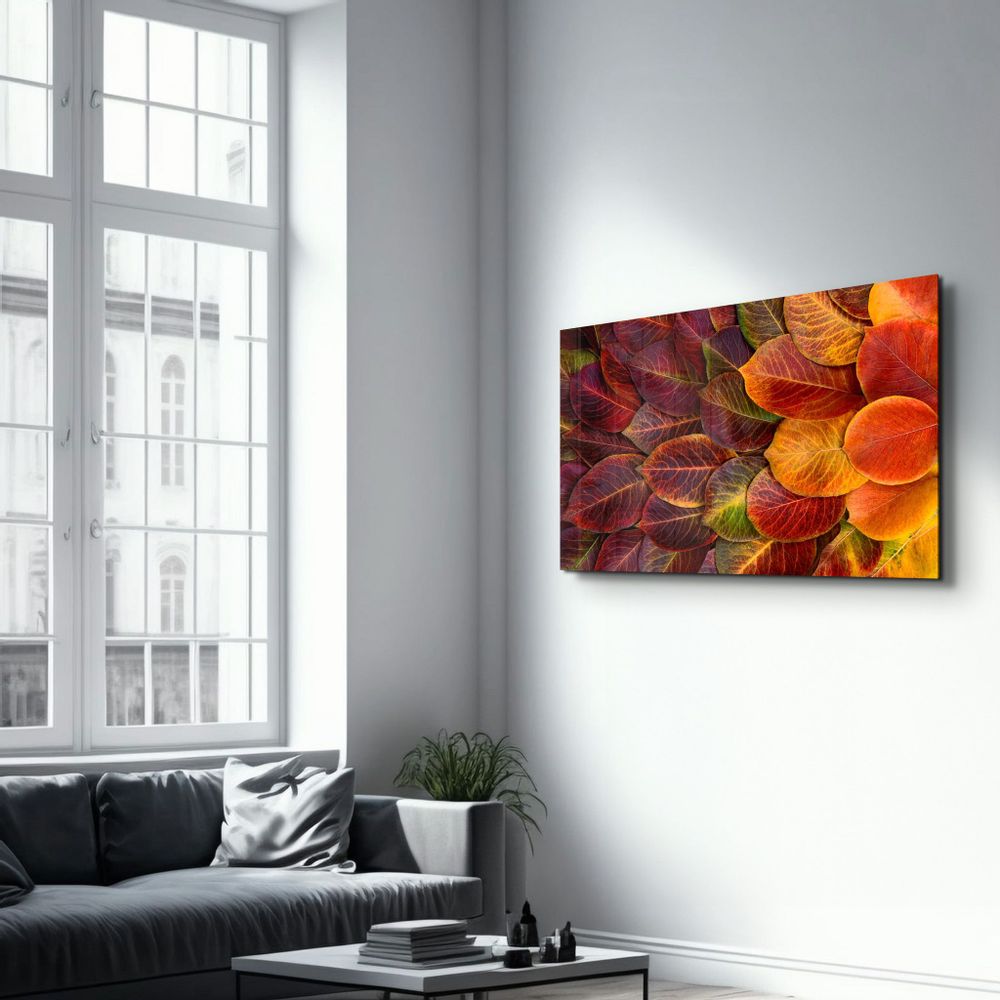 Autres décorations murales - Leaves 2 | Glass Wall Art - ARTDESIGNA