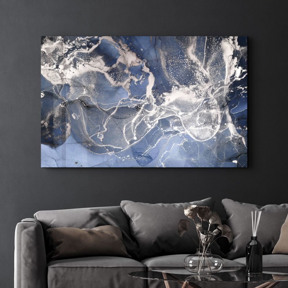 Other wall decoration - Marble Wave Pattern | Glass Wall Art - ARTDESIGNA