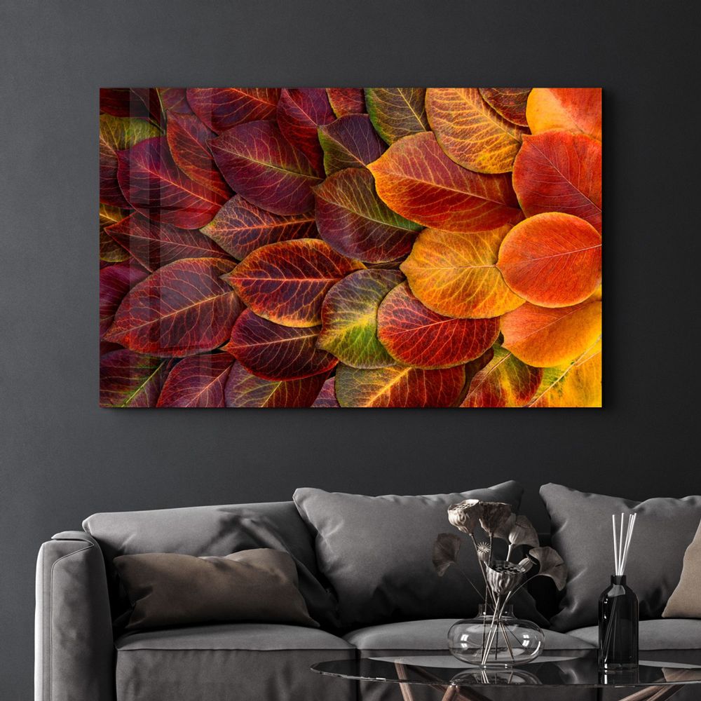 Autres décorations murales - Leaves 2 | Glass Wall Art - ARTDESIGNA