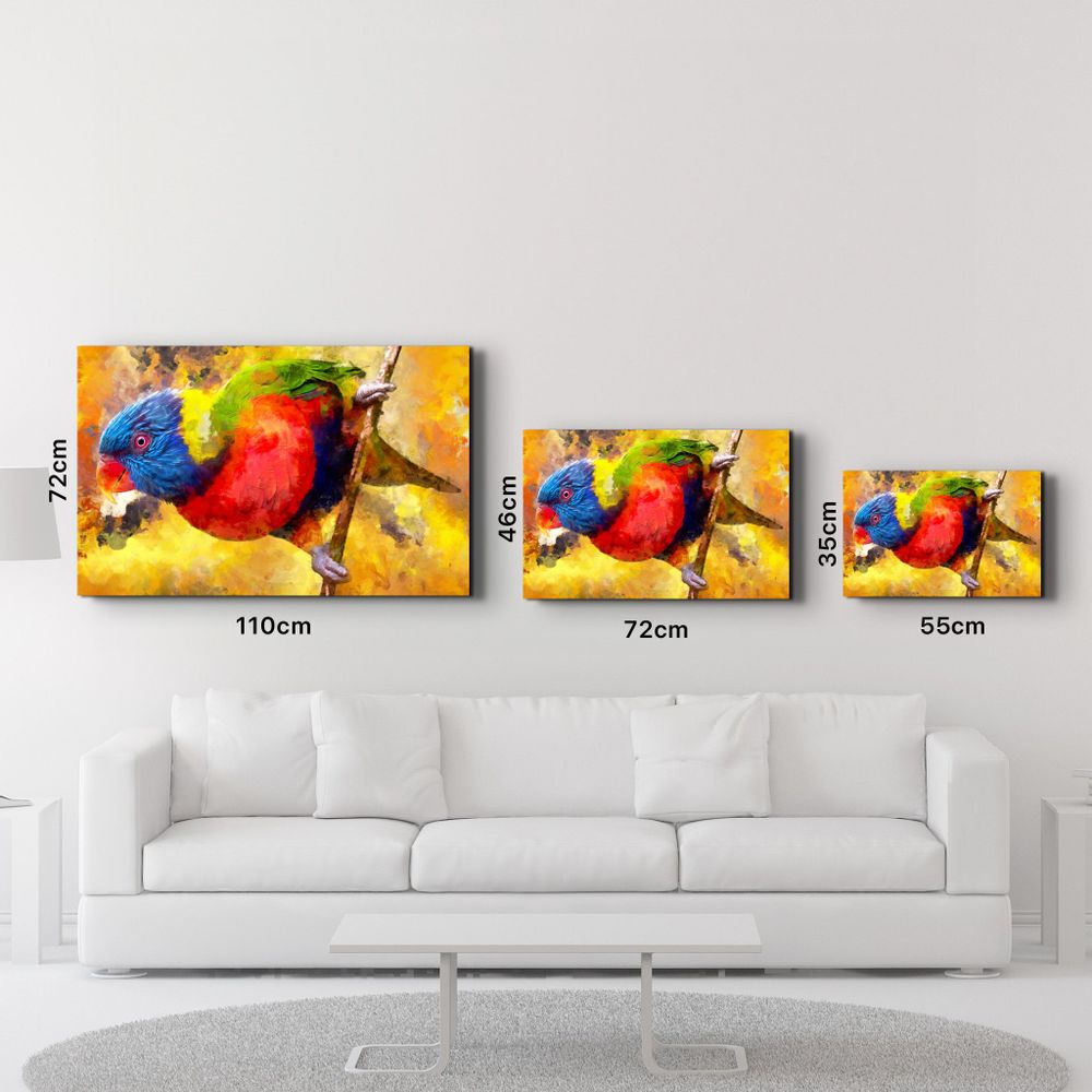 Other wall decoration - Abstract Colorful Parrot | Glass Wall Art - ARTDESIGNA