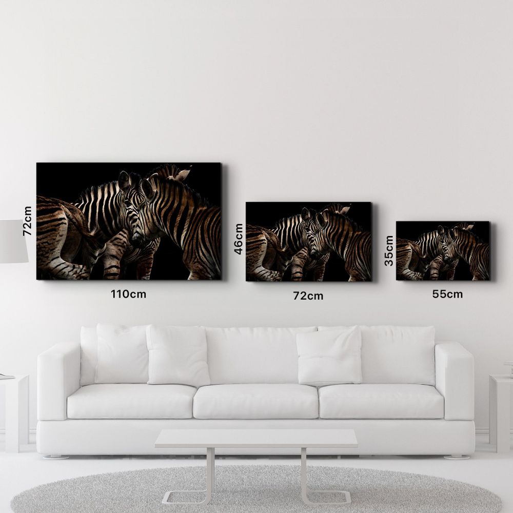 Other wall decoration - Zebra Family | Glass Wall Art - ARTDESIGNA