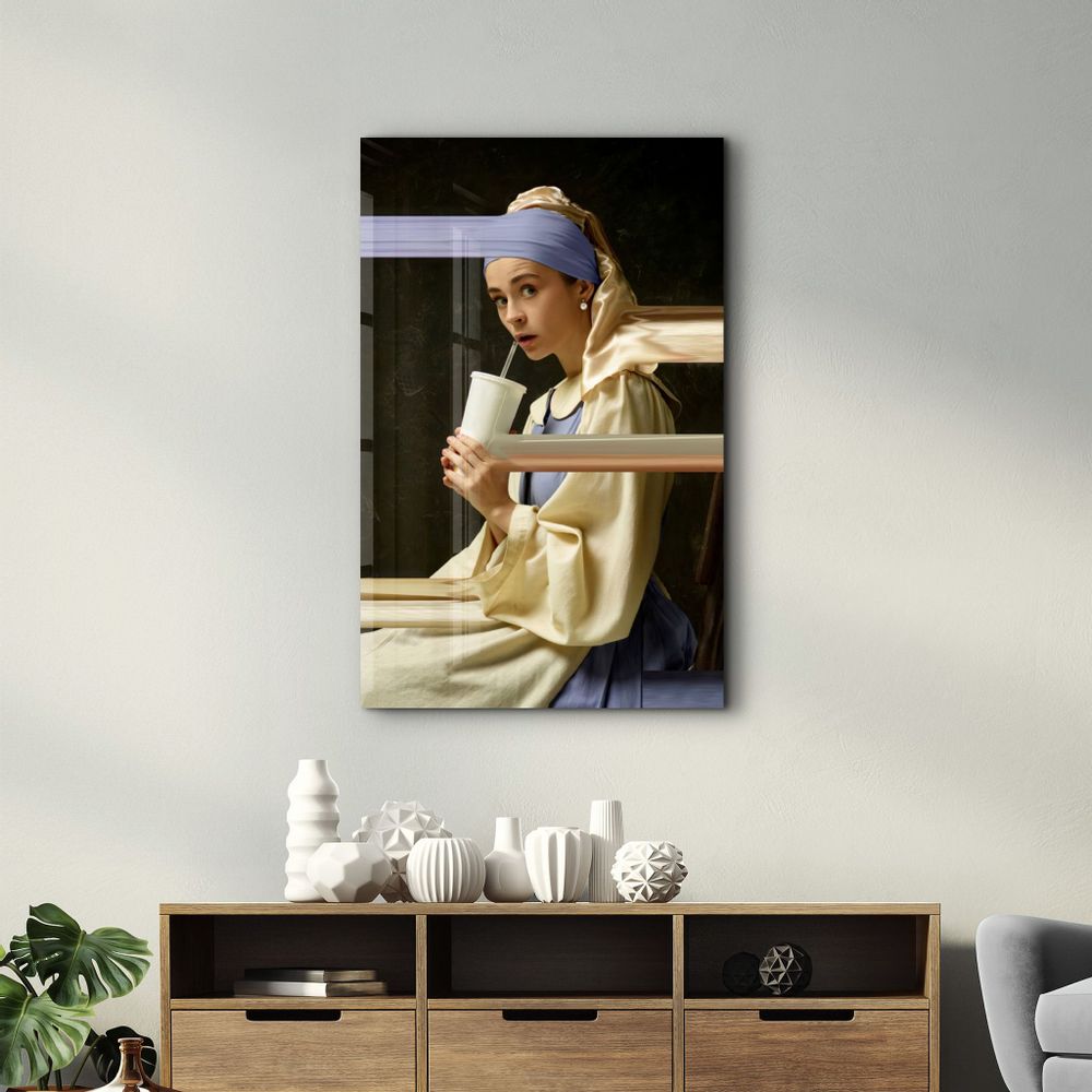 Other wall decoration - Surprised Woman | Glass Wall Art - ARTDESIGNA