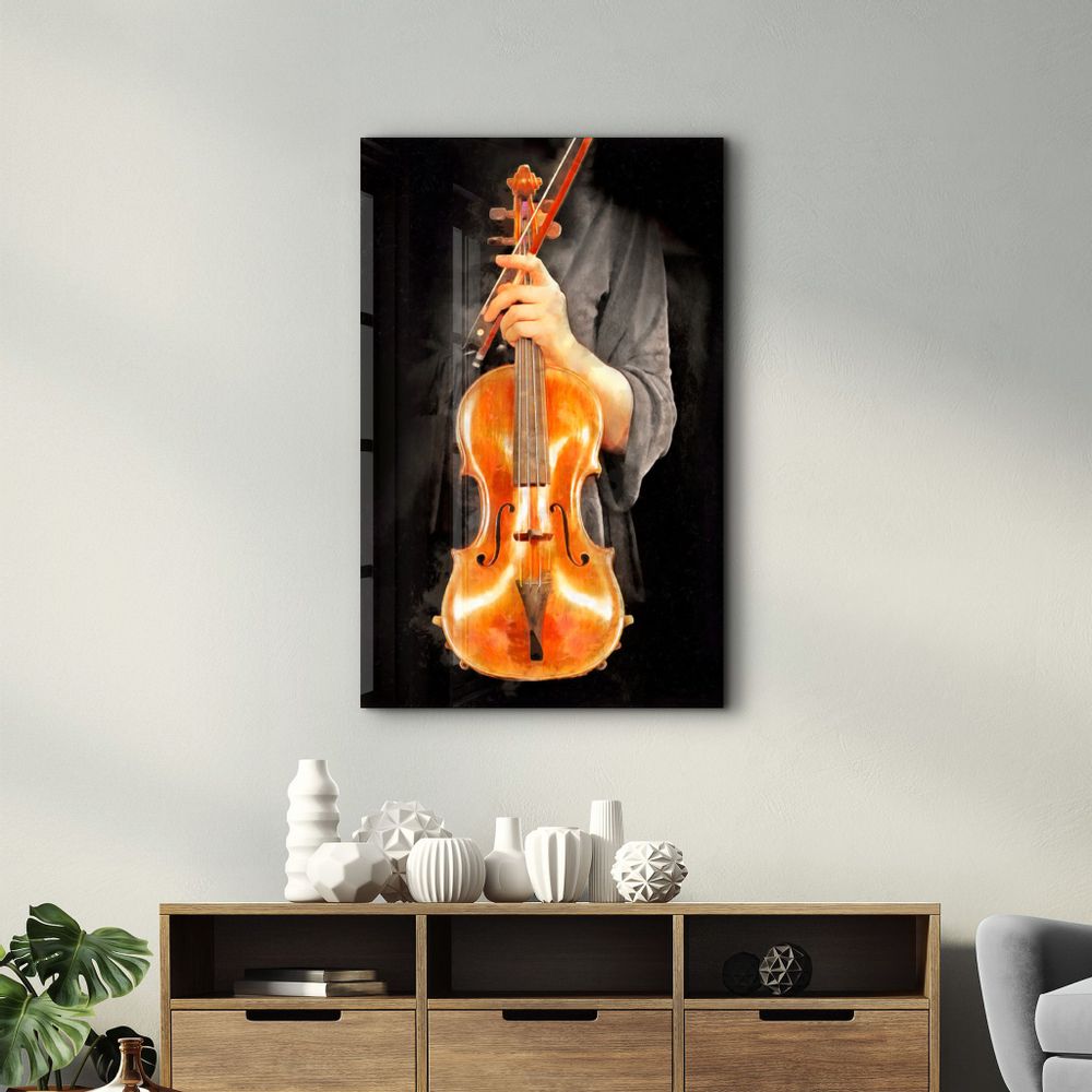 Autres décorations murales - Violin | Glass Wall Art - ARTDESIGNA