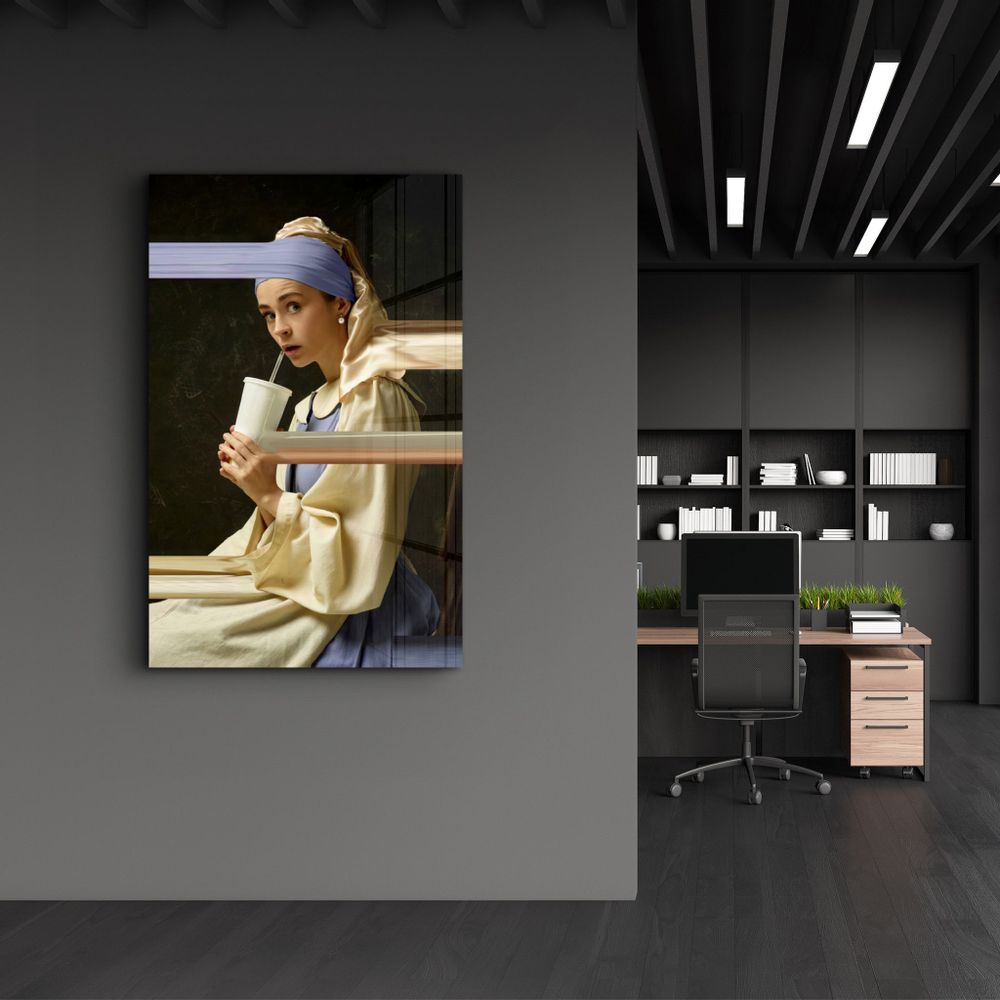 Other wall decoration - Surprised Woman | Glass Wall Art - ARTDESIGNA