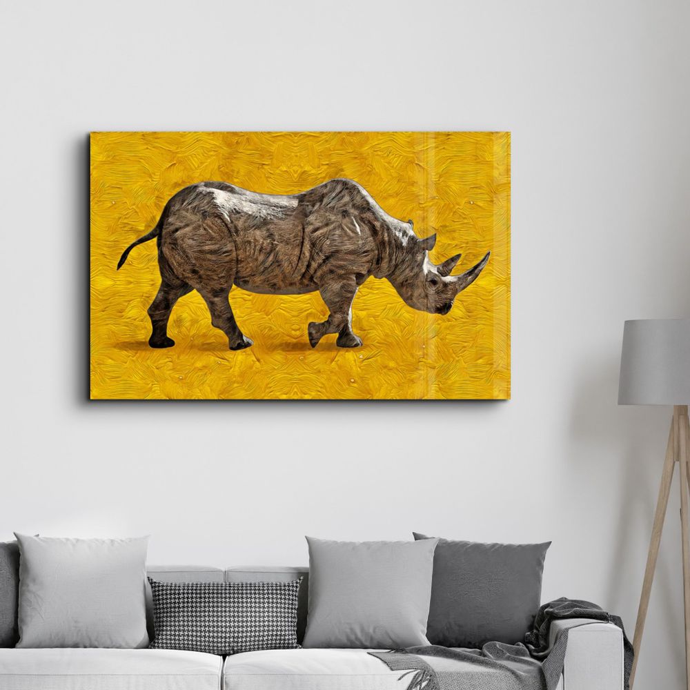 Other wall decoration - Abstract Rhino | Glass Wall Art - ARTDESIGNA
