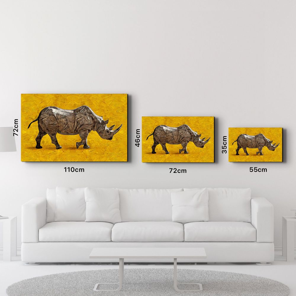 Other wall decoration - Abstract Rhino | Glass Wall Art - ARTDESIGNA