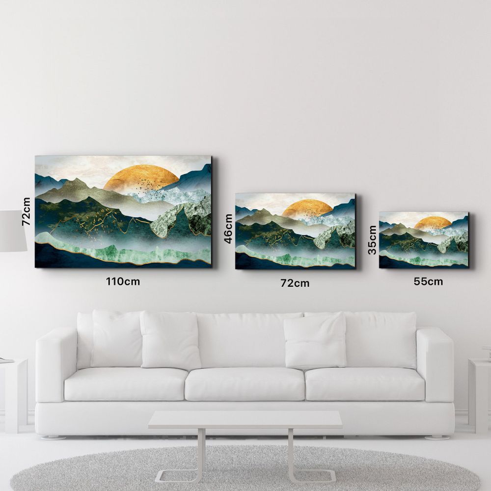 Autres décorations murales - Abstract Birds and Sunset | Glass Wall Art - ARTDESIGNA