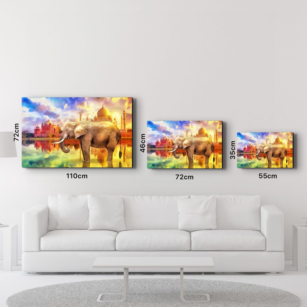 Other wall decoration - Abstract Elephant | Glass Wall Art - ARTDESIGNA
