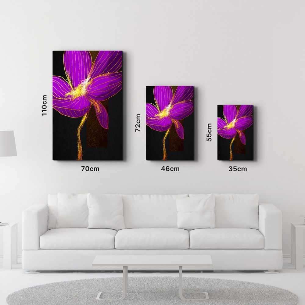 Other wall decoration - Purple Flower 2 | Glass Wall Art - ARTDESIGNA