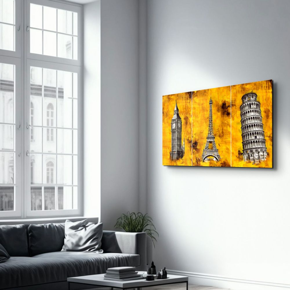 Other wall decoration - Abstract Historical Buildings | Glass Wall Art - ARTDESIGNA