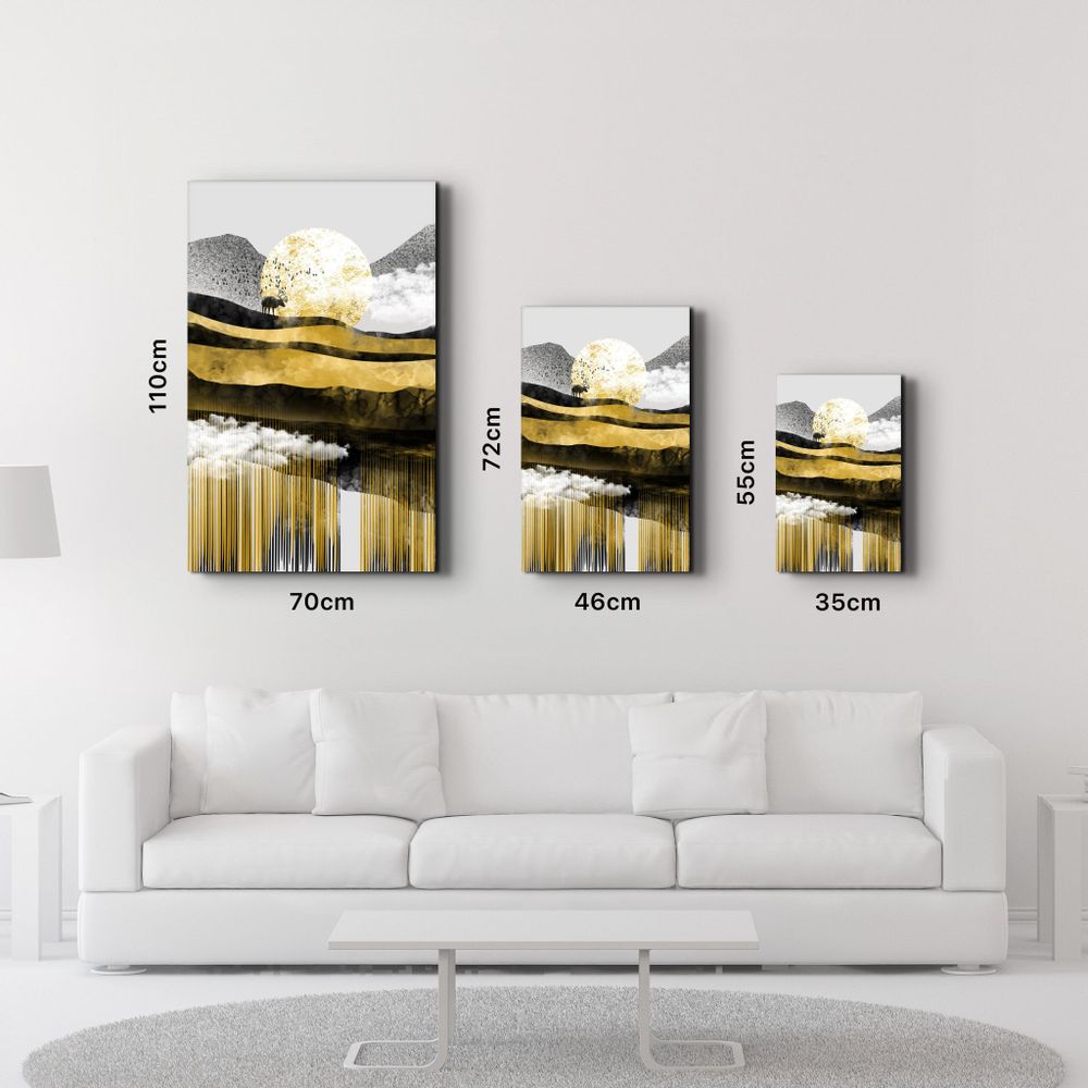 Autres décorations murales - Abstract Deer & Birds | Glass Wall Art - ARTDESIGNA