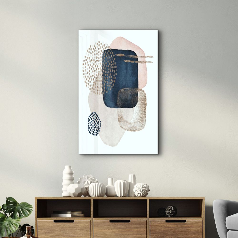 Other wall decoration - Abstract Shapes V7 | Glass Wall Art - ARTDESIGNA