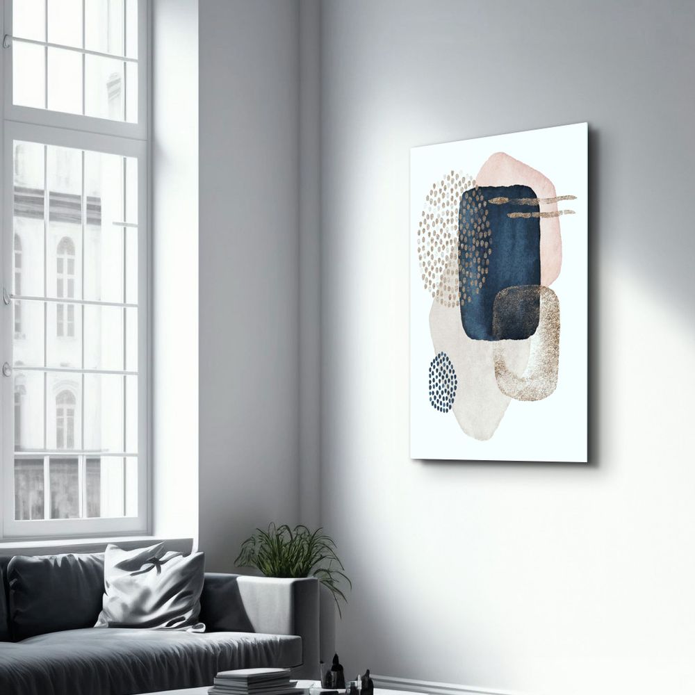 Other wall decoration - Abstract Shapes V7 | Glass Wall Art - ARTDESIGNA