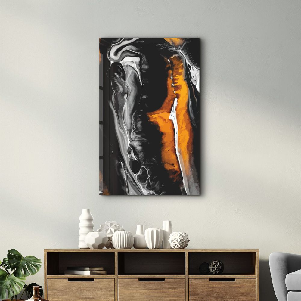 Other wall decoration - Abstract Shapes V10 | Glass Wall Art - ARTDESIGNA