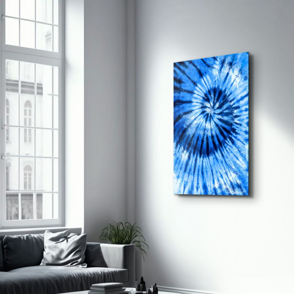 Other wall decoration - Blue Feather 3 | Glass Wall Art - ARTDESIGNA