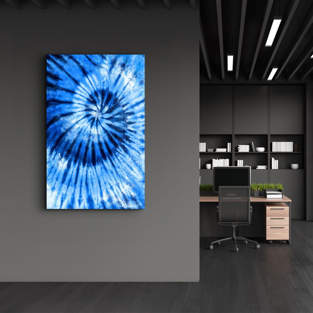 Other wall decoration - Blue Feather 3 | Glass Wall Art - ARTDESIGNA