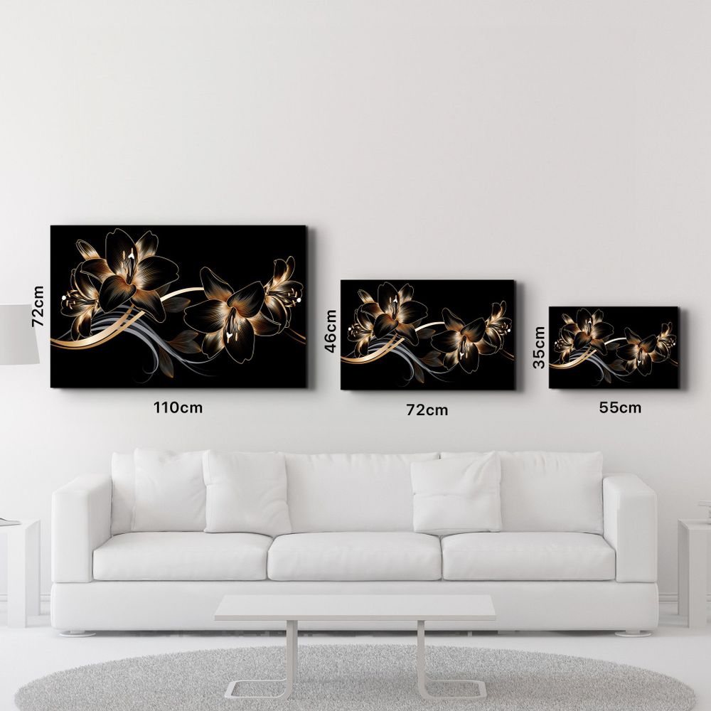 Other wall decoration - Abstract Flowers 4 | Glass Wall Art - ARTDESIGNA