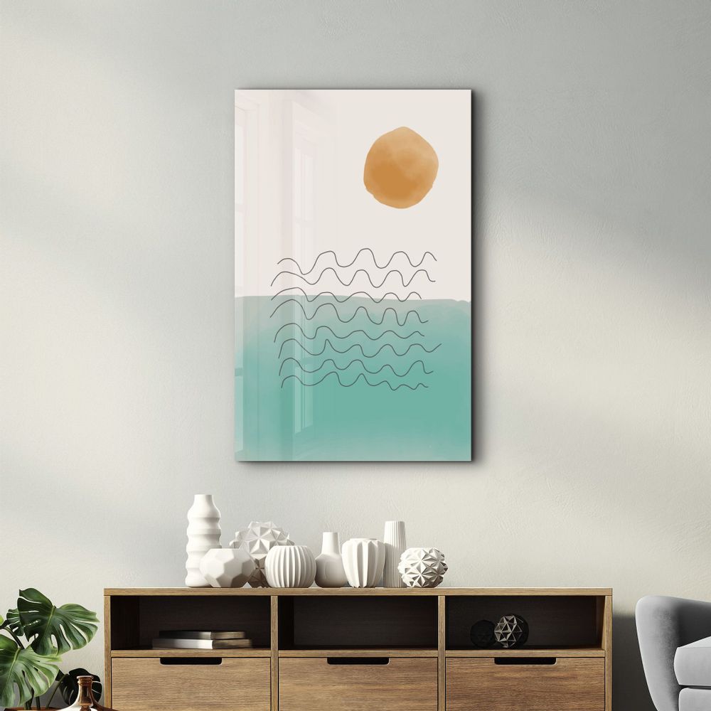 Other wall decoration - Abstract Shapes V14 | Glass Wall Art - ARTDESIGNA