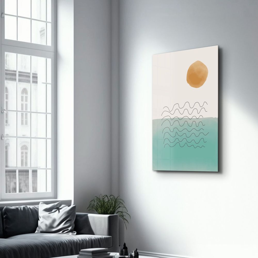 Other wall decoration - Abstract Shapes V14 | Glass Wall Art - ARTDESIGNA