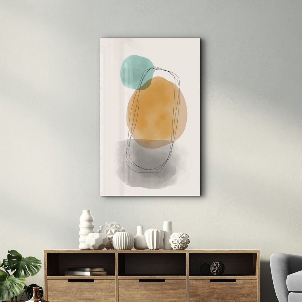 Other wall decoration - Abstract Shapes V15 | Glass Wall Art - ARTDESIGNA