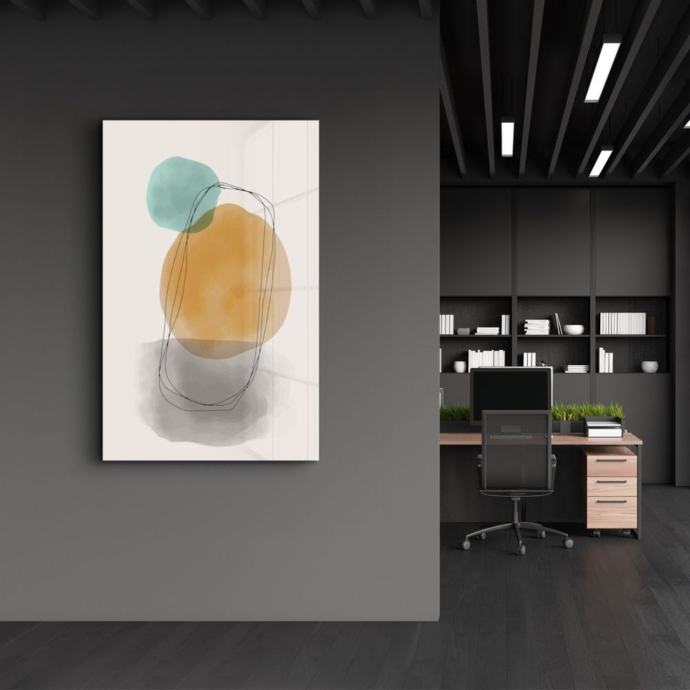 Other wall decoration - Abstract Shapes V15 | Glass Wall Art - ARTDESIGNA