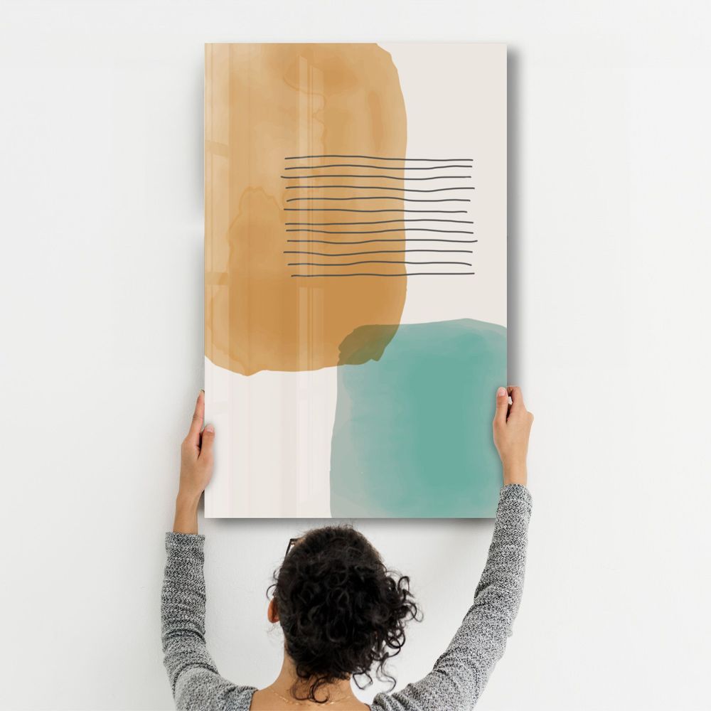 Other wall decoration - Abstract Shapes V16 | Glass Wall Art - ARTDESIGNA