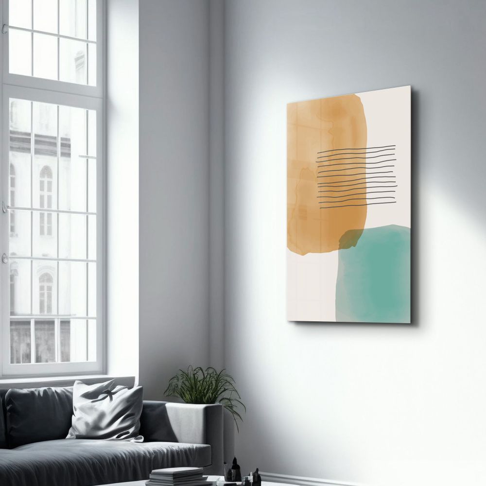 Other wall decoration - Abstract Shapes V16 | Glass Wall Art - ARTDESIGNA