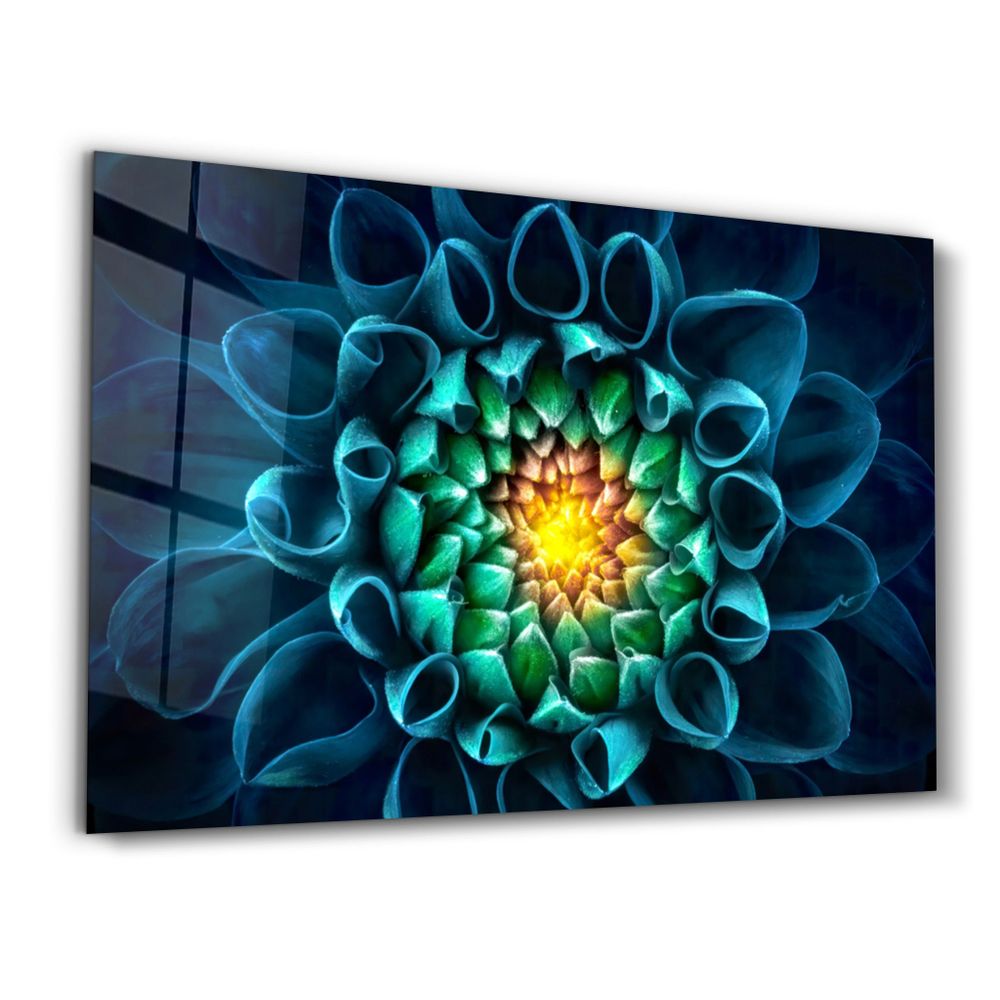 Autres décorations murales - Sun Inside the Flower | Glass Wall Art - ARTDESIGNA