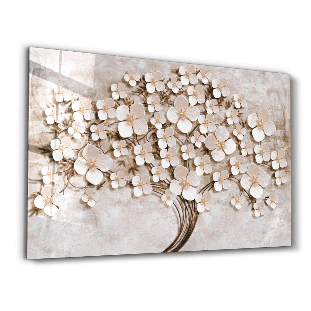 Other wall decoration - Abstract Flower Pattern | Glass Wall Art - ARTDESIGNA