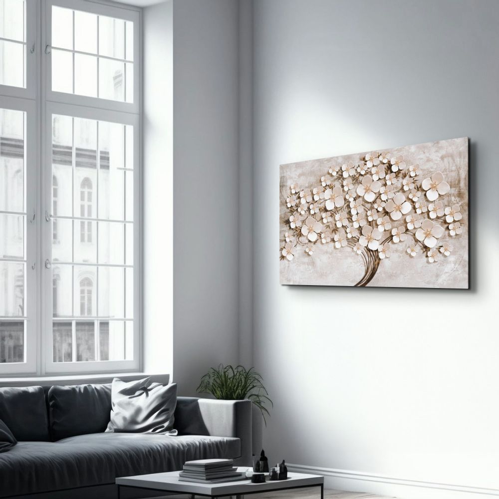 Other wall decoration - Abstract Flower Pattern | Glass Wall Art - ARTDESIGNA