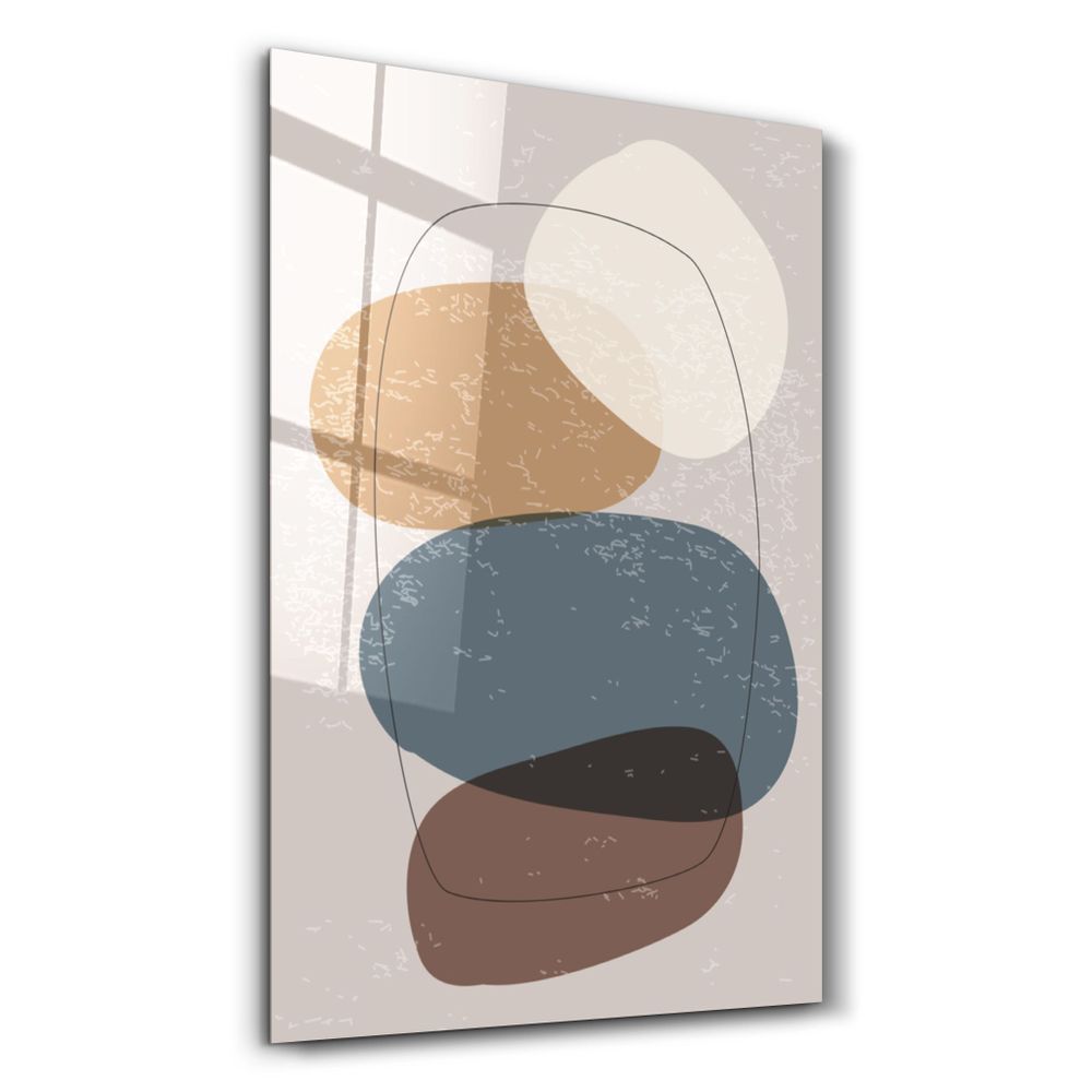 Autres décorations murales - Abstract Shapes V12 | Glass Wall Art - ARTDESIGNA