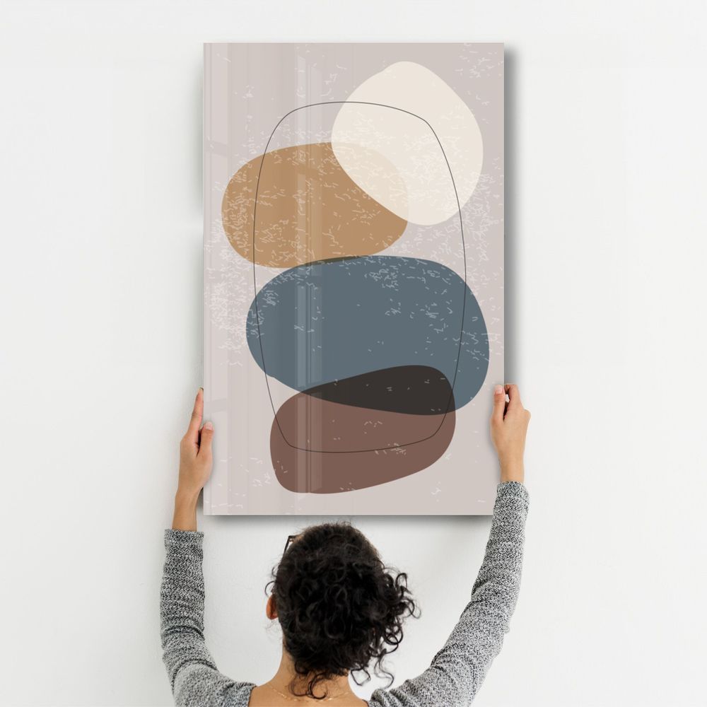 Autres décorations murales - Abstract Shapes V12 | Glass Wall Art - ARTDESIGNA